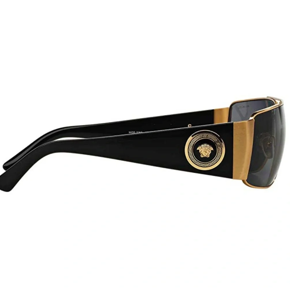 New Men's Versace Polarized Black and Gold Sunglasses